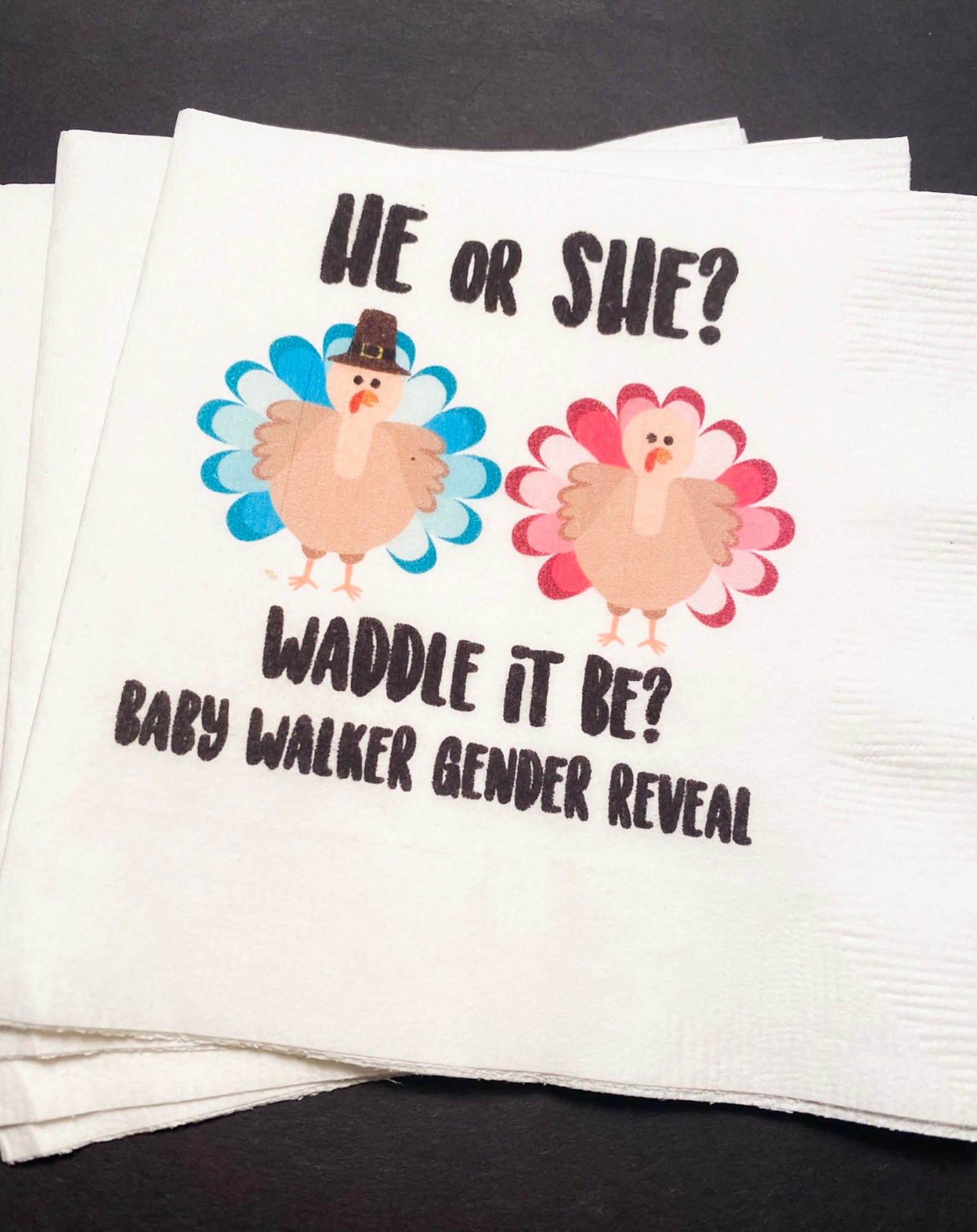 Thanksgiving Fall Turkey Gender Reveal He or She Waddle It Be Etsy