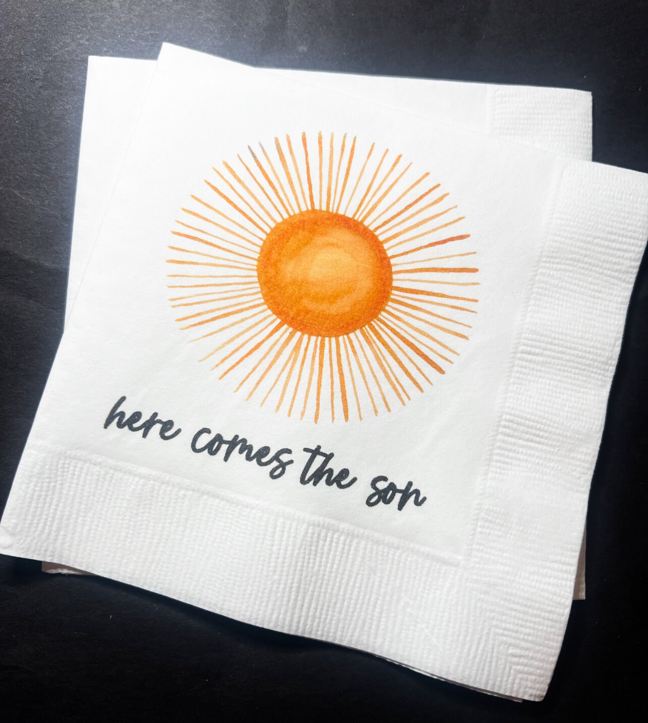 Here Comes the Son Baby Shower Sonshine You Are My Sunshine Boy Baby Shower Cocktail Luncheon or Dinner Napkins Set of 25