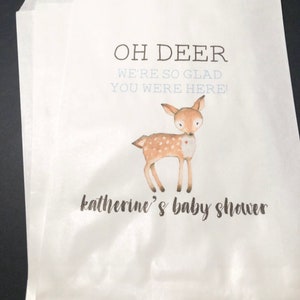 Oh Deer Woodland Boy Baby Shower Adventure Trail Mix Favor Bags Treat Bags, Set of 10