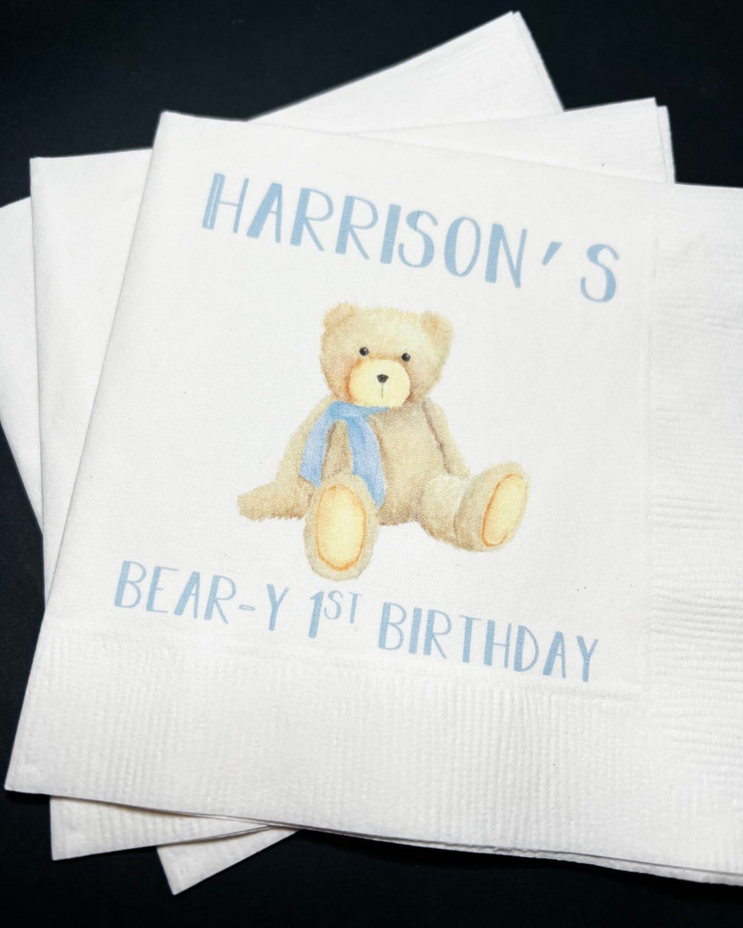 Teddy Bear Birthday Beary 1st Birthday First Birthday Bear Personalized ...
