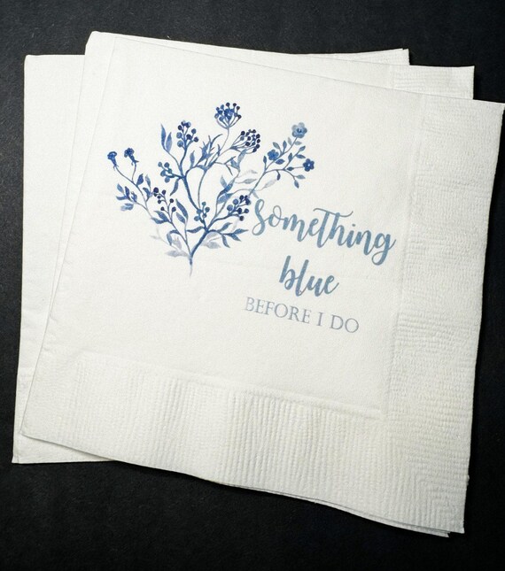 thumbnail image 2 of Blue Bow Bridal Shower Brunch With The Bride Cocktail, Luncheon Or Dinner Napkins Set Of 25 2 of 11
