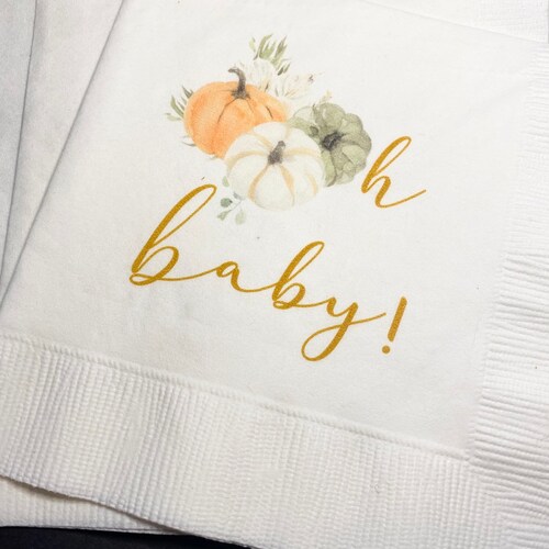 Pumpkin Oh Baby Shower Pumpkin Autumn Baby Cocktail or Etsy