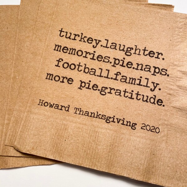 Thanksgiving Paper Napkins Etsy