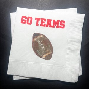 Team Halftime Football Party Funny Super Football Game Big Game Football Era Cocktail or Luncheon Napkins, Set of 25