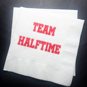Team Halftime Football Party Funny Super Football Game Big Game Football Era Cocktail or Luncheon Napkins, Set of 25