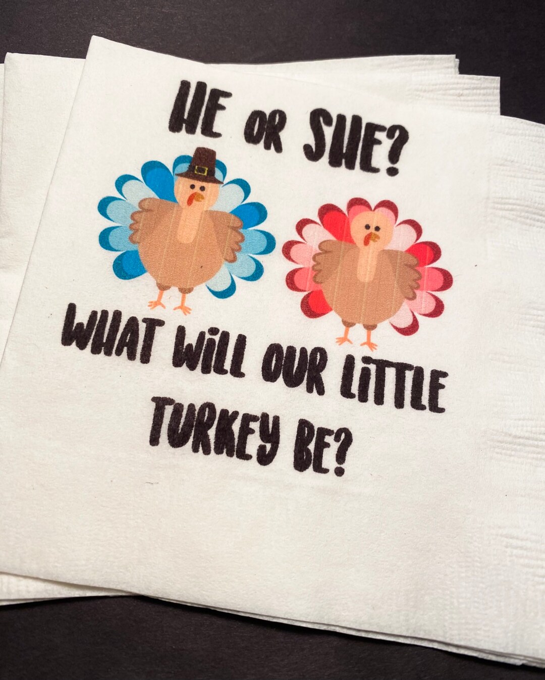 Thanksgiving Fall Turkey Gender Reveal He or What Will Our Etsy