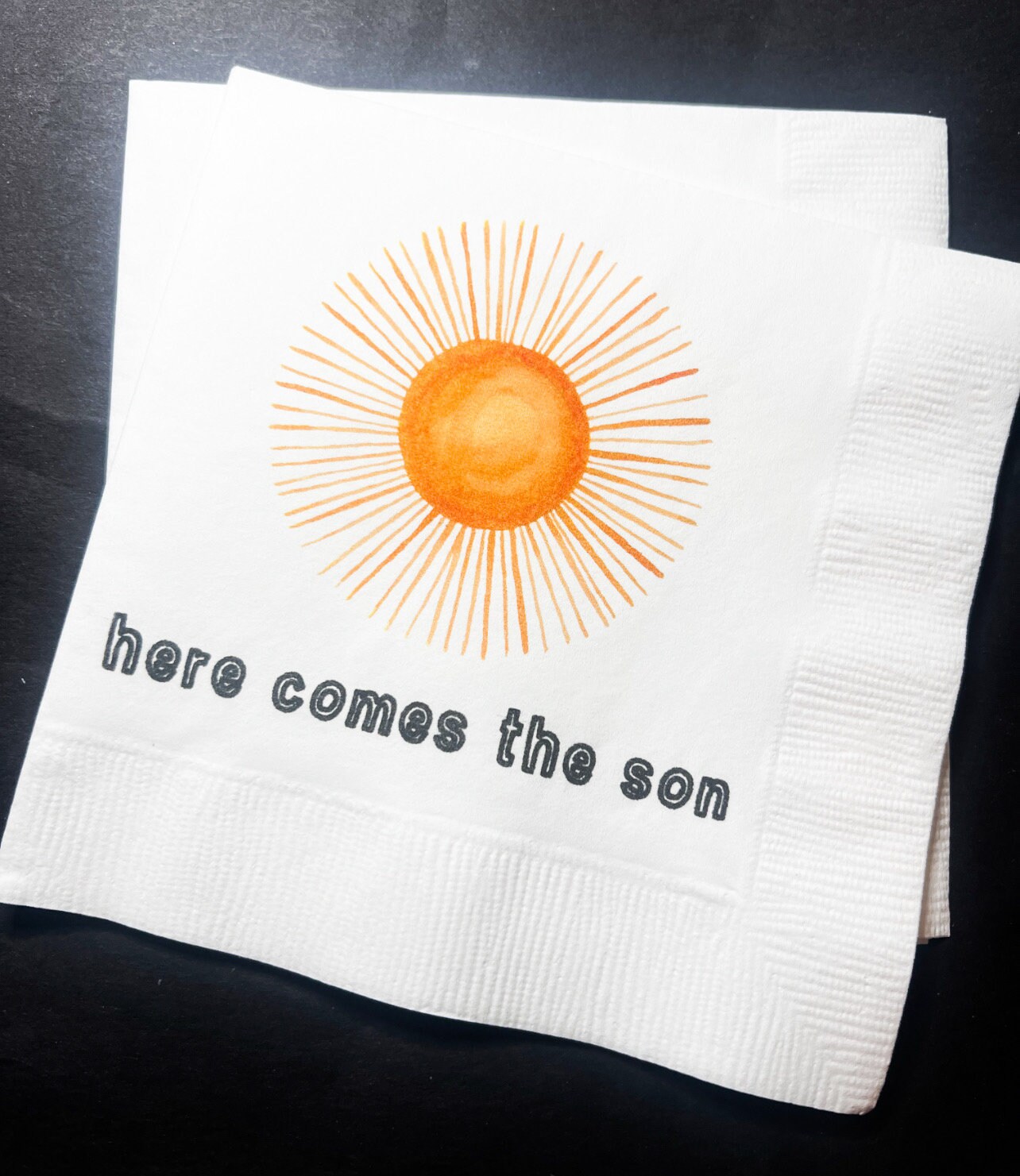Here Comes the Son Baby Shower Sonshine You Are My Sunshine Boy Baby Shower Cocktail Luncheon or Dinner Napkins Set of 25