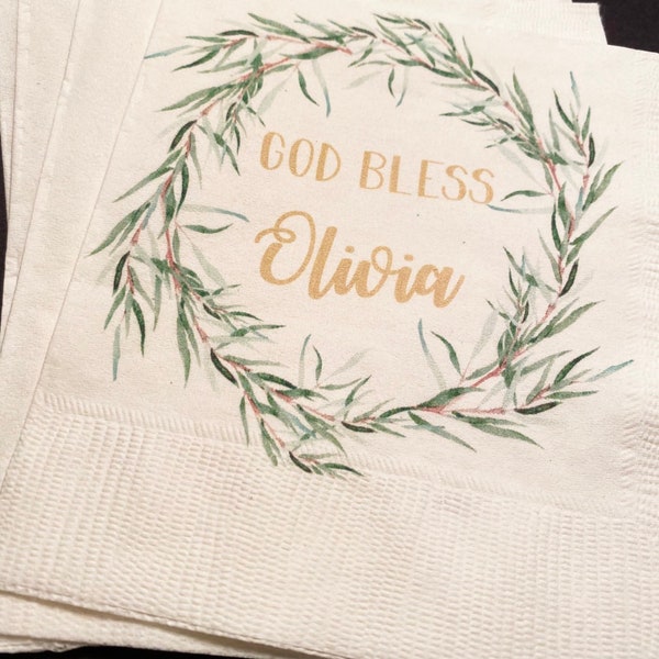 Baptism Napkins Etsy