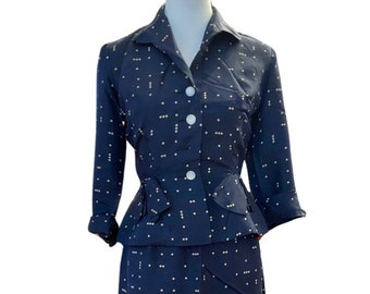 1940s silk skirt suit R&K Originals