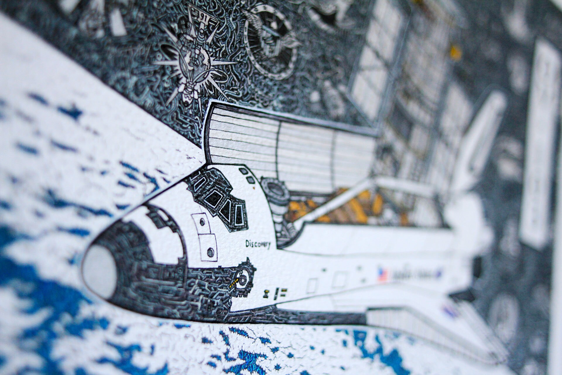 Space Shuttle Art discovery 7.5 X - Etsy