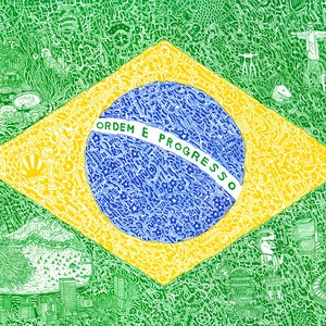 Original Artwork  8&quot; x 10&quot; MADE IN BRAZIL