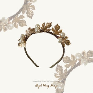 Gold Crown with gold embellishment,crown fascinate ,sierra headband, wedding luxury headband