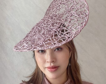 Brush pink fascinator, Wedding Hat, Ascot Hat, Fascinator Hat, Melbourne cup Hat, Occasion Fascinator, Derby cup