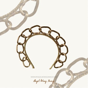 Vintage Gold Krone mit Goldverzierung, Krone Faszination, Sieerra Stirnband, Hochzeit Luxus Stirnband