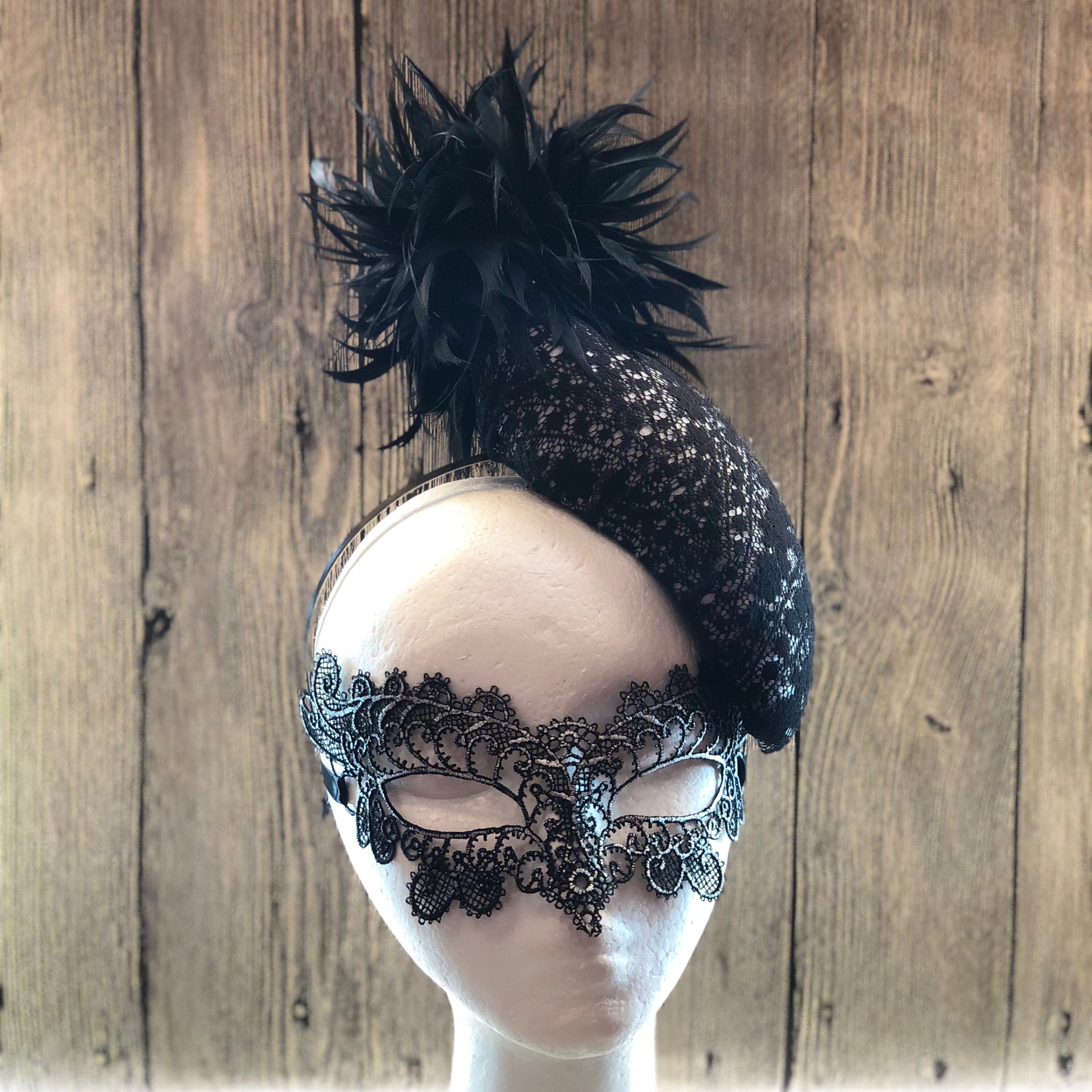 Black and white fascinator wedding party racing hats with Etsy