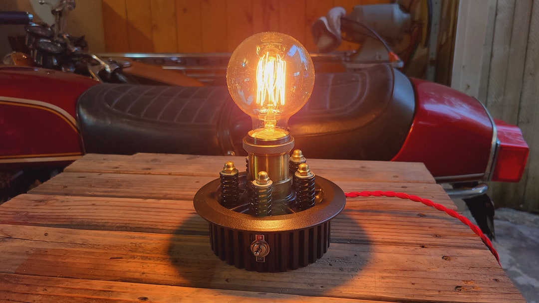 Globestyle G30 Vintage Motorcycle Parts Lamp Etsy