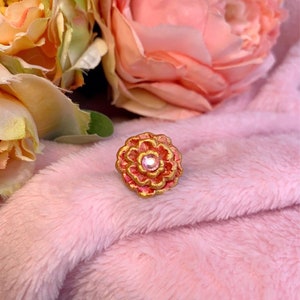 Birth Flower October Marigold Ring | Birth Month Ring | Flower Ring | Floral Ring | Adjustable Ring |