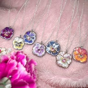 Aangepaste viooltjehanger | Altvioolhanger | Johnny Jump Up-hanger | Bloemhanger | Bloemenhanger | Hanger ketting |