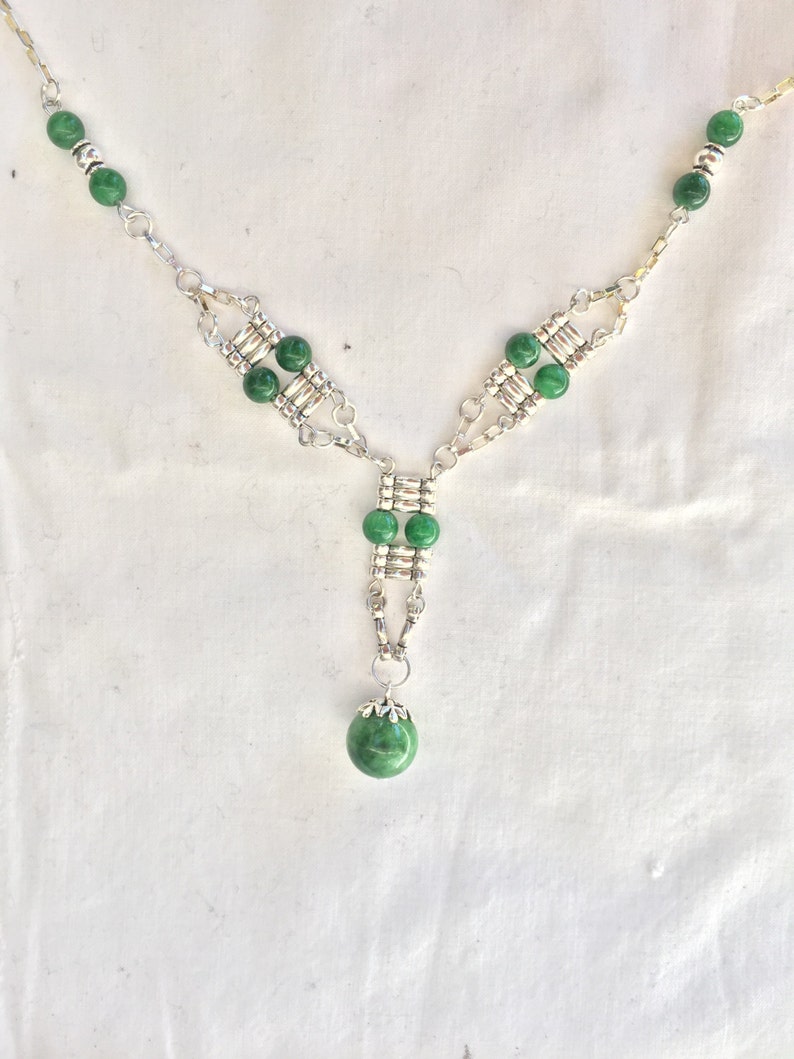 Green Jade bead Necklace