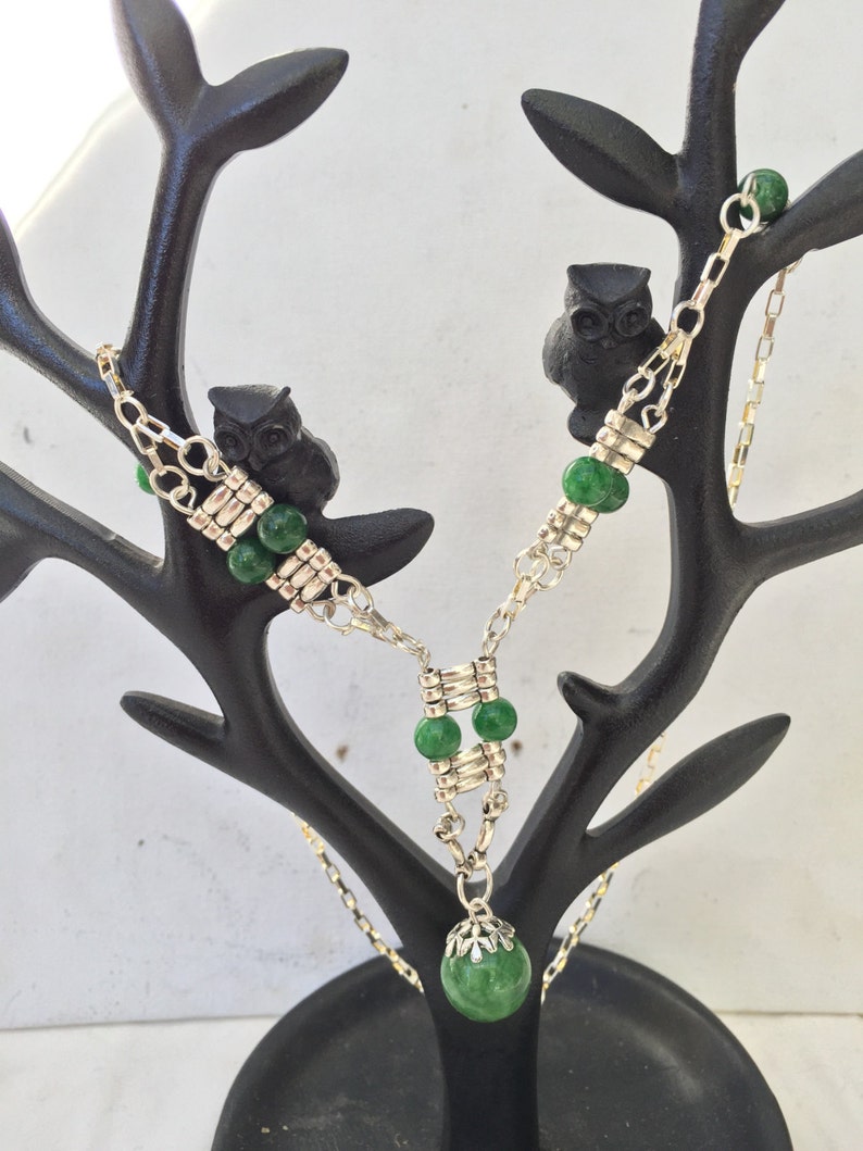 Green Jade bead Necklace