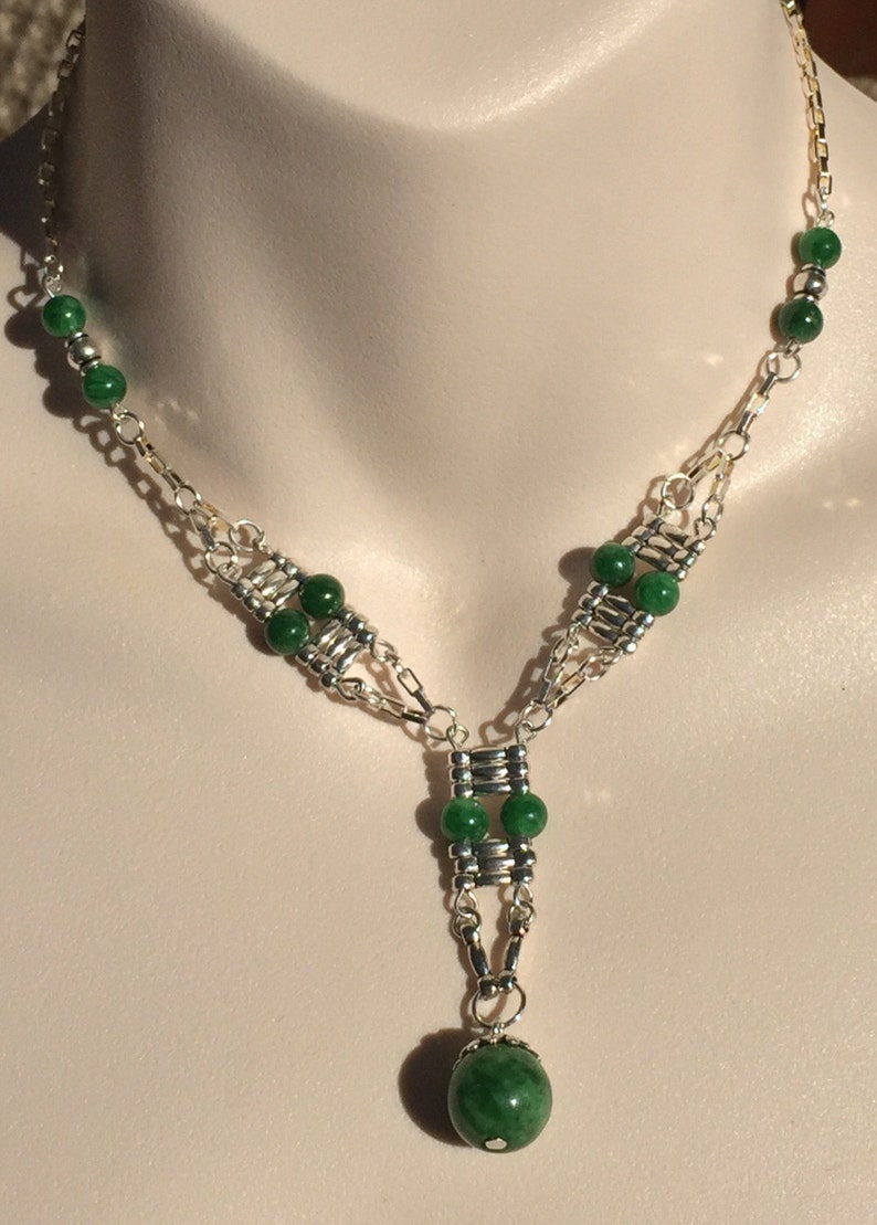 Green Jade bead Necklace