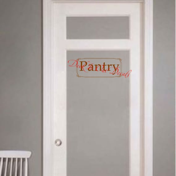Elegant Pantry Room Door Sign Vinyl Decal E00224 Etsy