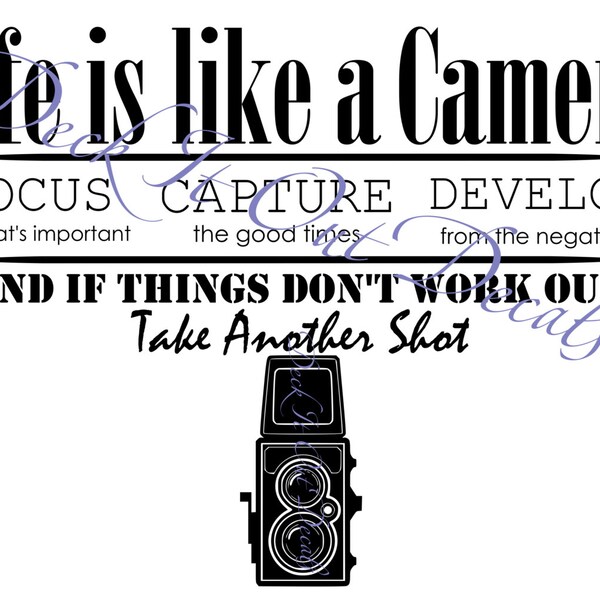Camera Life is Like Svg Etsy
