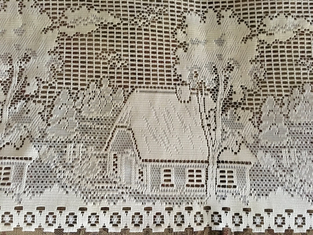 Pair Cream Cafe Net Curtain Drop French Window Tradition - Etsy