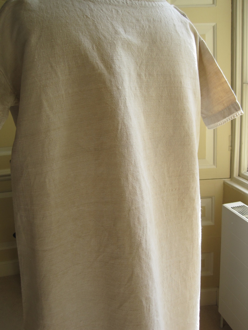 Nightgown Brocante Art Traditional Country Shift Romantic Nightshirt No 2 Pure Organic Hemp Antique French Smock Chemise