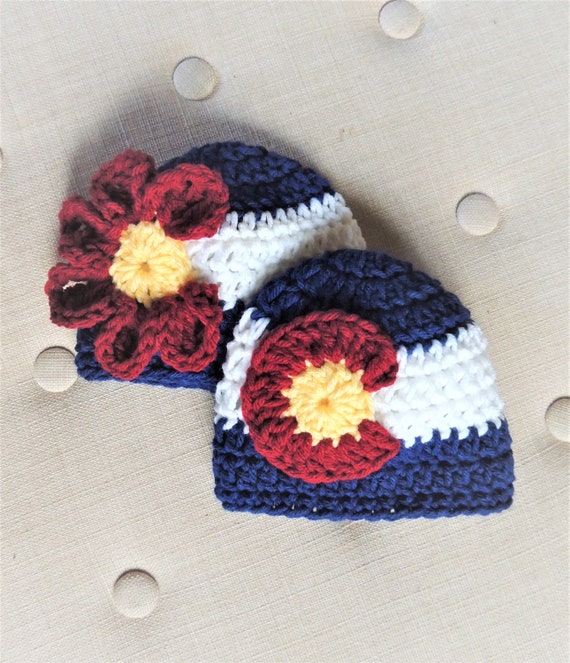 Chrstmas N Colorado Baby Beane | Baby Beane, Colorado Gft, Baby Hats