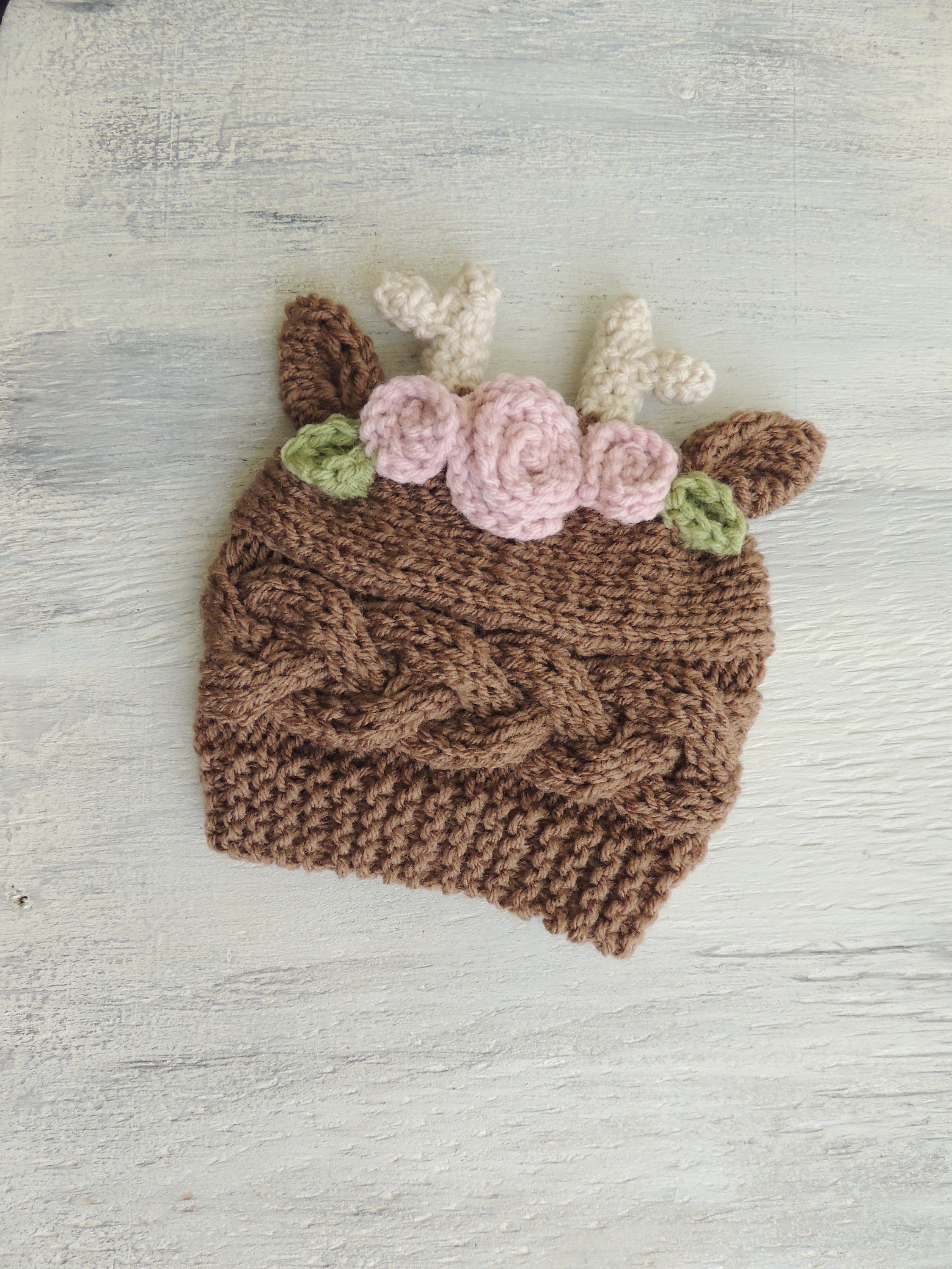 Knit deer beanie Luv Beanies Reindeer hats Deer hat Animal Etsy