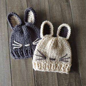 Gray Bunny Hat - Etsy display picture 1