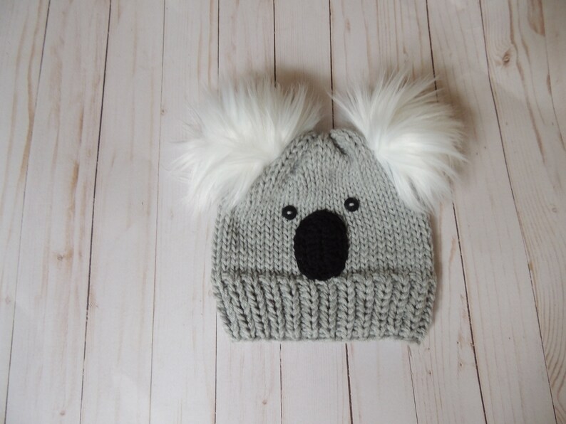 Knit Koala Beanie Koala Hats Koala Bear Beanie Baby Koala - Etsy