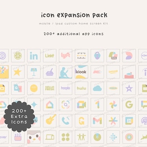 Pastel App Icon Expansion Pack: 220+ iOS App Covers