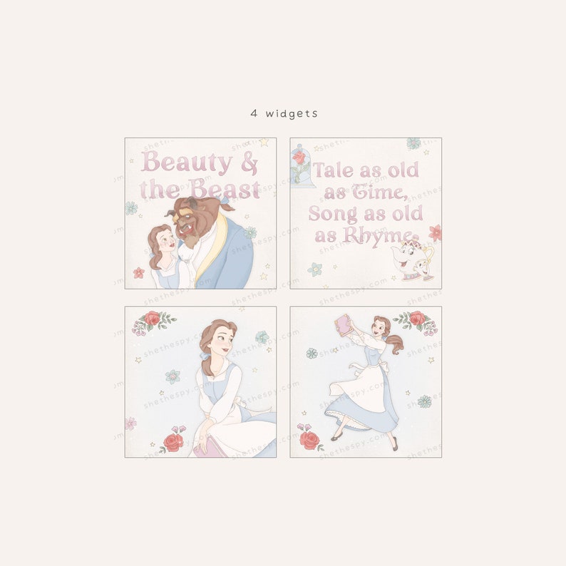 Belle Aesthetic Icon Theme, Beauty Hand Drawn App Icons, Princess Home ...