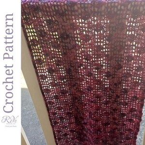 Heart Wrap Crochet Pattern, Fingering Weight Scarf (PDF Pattern)