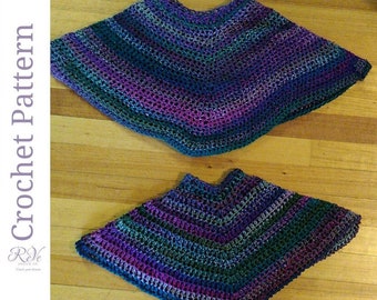 Modèle de poncho au crochet : poncho épais pour débutants (téléchargement PDF)