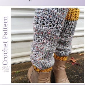 Leg warmers or Boot cuffs Crochet Pattern - slouchy, adjustable, long or short, fancy or plain - you choose - ideal gift for lady. Unisex