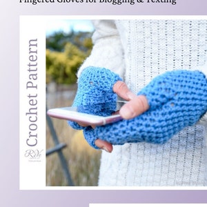 Fingertip Glove Crochet Pattern for Women includes DK and Fingering Weight versions. DIY gloves for Mum, Daughter, Auntie or Friend