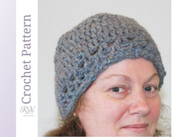Quick Unisex Crochet beanie pattern for adults. Chunky yarn winter hat pattern. US & UK Terms. DIY Gifts.
