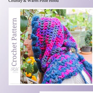 Crochet Hood Pattern, Fringed Hood Crochet Pattern, Boho Fashion, Intermediate Crochet Pattern, Hooded Scarf, DIY Winter Fashion