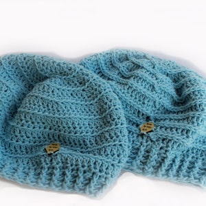 Crochet slouchy beanie pattern, crochet winter hat pattern, crochet slouch hat, customizable crochet beanie, intermediate crochet pattern image 10