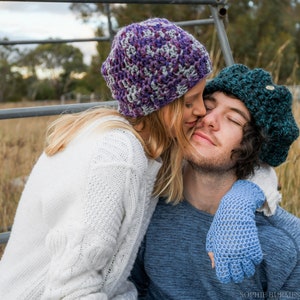 Crochet slouchy beanie pattern, crochet winter hat pattern, crochet slouch hat, customizable crochet beanie, intermediate crochet pattern image 6