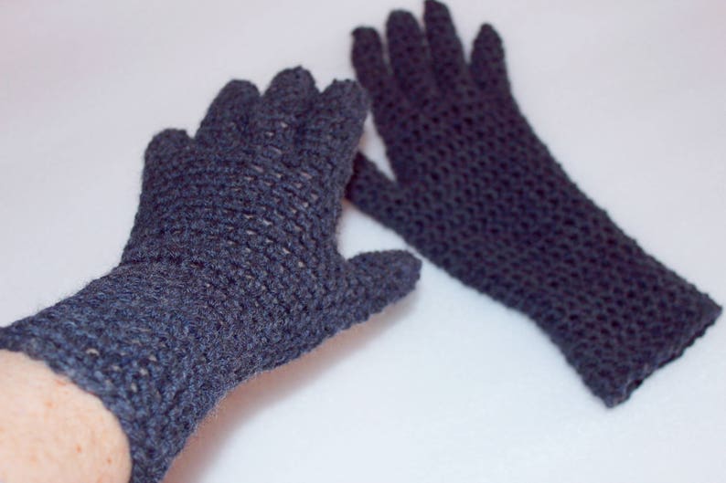 Crochet Glove Pattern Fingered Glove Crochet Pattern Crochet Gloves Full Fingers Crochet Pattern image 8