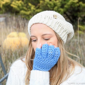 Crochet slouchy beanie pattern, crochet winter hat pattern, crochet slouch hat, customizable crochet beanie, intermediate crochet pattern image 7