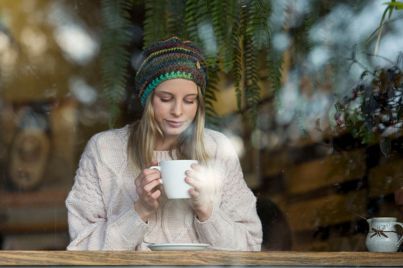 Crochet slouchy beanie pattern, crochet winter hat pattern, crochet slouch hat, customizable crochet beanie, intermediate crochet pattern image 8