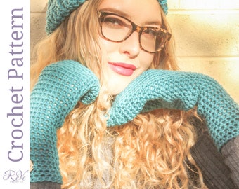 Crochet Mittens Pattern - EasyFit Mittens Pattern -- Crochet Mittens - Crochet Gloves Pattern - PDF DOWNLOAD - RV0010