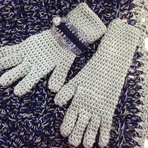 Crochet Glove Pattern Fingered Glove Crochet Pattern Crochet Gloves Full Fingers Crochet Pattern image 10