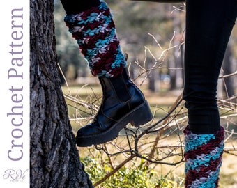 Crochet Leg Warmers for Women Pattern, Women’s Arm Warmers, Super Chunky, Crochet Pattern, Beginners, Easy, Slouchy, Thick, Adjustable Fit