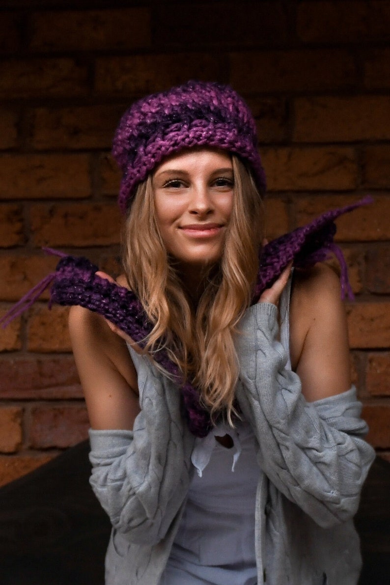 Funhouse Scarf Crochet Pattern: Chunky Textured Neck Warmer (digital ...